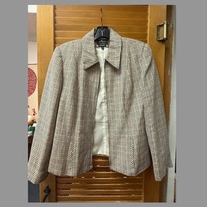 Alanni by Donnybrook Women's Plaid B/W Red/Yellow Jacket, Size:8P, EUC